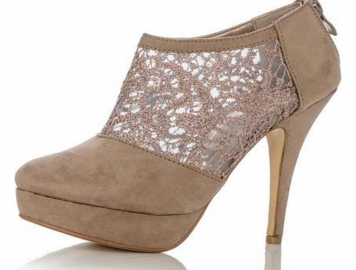 Unbranded Beige Lace Shoe Boots