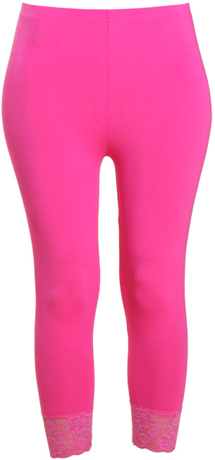 Unbranded Belinda Pink lace trim leggings