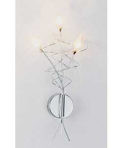 Unbranded Belize 3 Light Chrome Wall Light