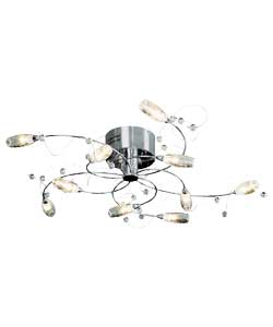 Unbranded Belize Clear 10 Light Ceiling Light