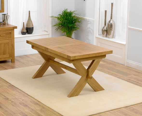 Unbranded Bellano Solid Oak Extending Dining Table - 160 -