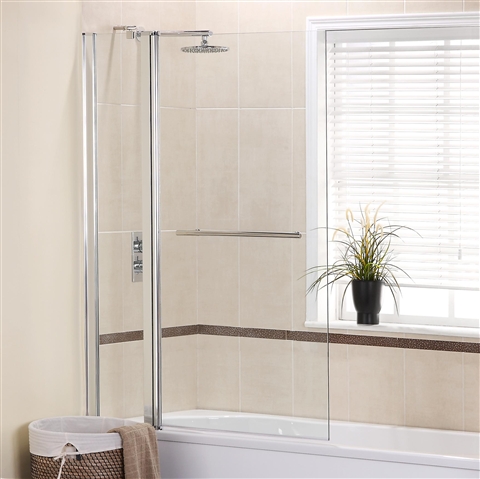 Unbranded Belle 2 Part Bath Shower Screen Easy Clean