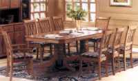 Table size 2200mm x 1050mm x 750(h)mm with 6 side chairs and 2 carvers  Available in medium oak