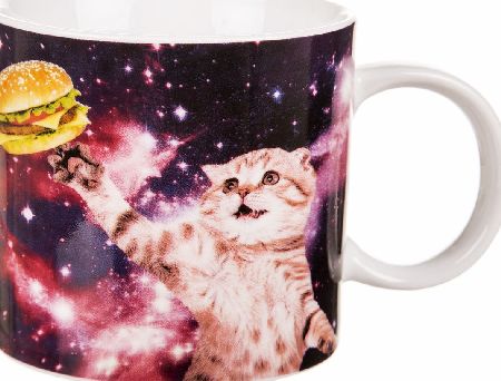 Unbranded Boxed Cat In Space Mug