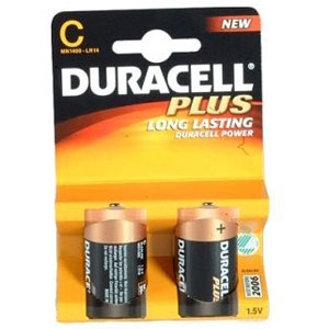 Unbranded C (LR14) Duracell Batteries 2 Pack