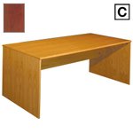 (C) Scandinavian Real Wood Veneer Large Desk-Mahogany