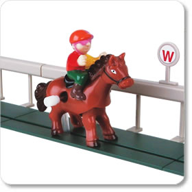 Traditional gifts - C/wk Horse Racing Set 1 Player