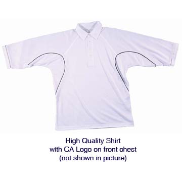 Unbranded CA PLUS Cricket White Cricket Shirt White/Blue