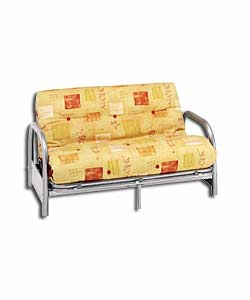 Cadiz Silver Metal Futon/Oriental Gold Mattress