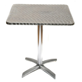 This fabulous aluminium cafe table has a flip top 