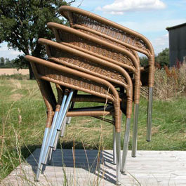 Unbranded Cafe Rattan Stack of 4