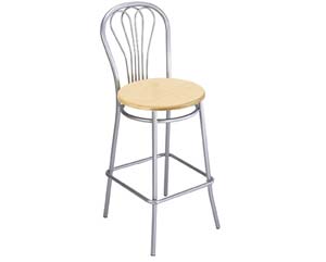 Unbranded Cainhoe high stool with wooden seat