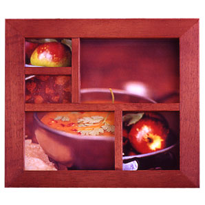 Wooden photo frame with chocolate coloured finish