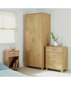 Calais 3-Piece Bedroom Package with 2-Door Robe - Pine