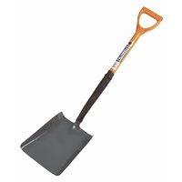 Solid-forged carbon steel square mouth shovel with polyfibre shaft and insulation to 10,000 volts