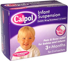 Unbranded Calpol Infant Suspension Sachets 12 x 5ml sachets