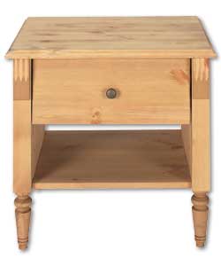 Calvina Bedside Chest with 1 Drawer and 1 Shelf