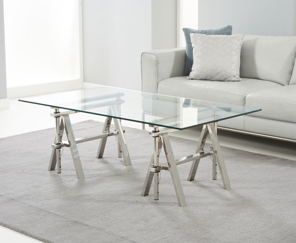 Unbranded Calvino Steel and Glass Coffee Table
