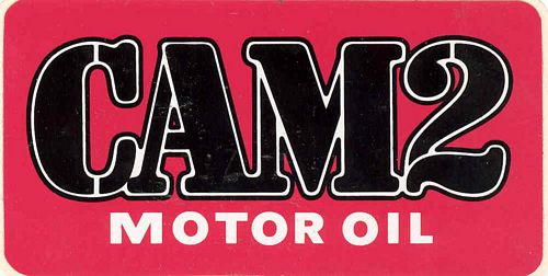 CAM 2 Motor Oil Sticker (12cm x 6cm)
