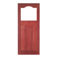Stained hardwood external mortise/tenon door without glass, This door needs to be treated prior to