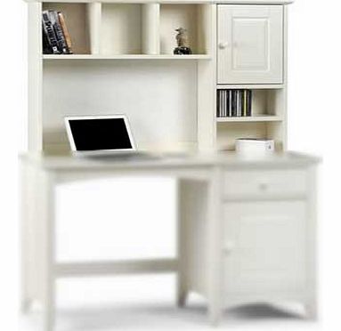 The Cameo hutch unit adds a great storage extension to the Cameo desk. Perfect for storing your books. films and files. Finished in a beautiful stone white. Part of the Cameo collection Size H106. W21. D53cm. 5 shelves. Weight 16.5kg. Minimal assembl