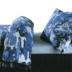 Camouflage Duvet Set- Single- Denim