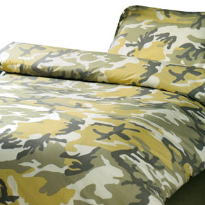 Camouflage Duvet Set- Single- Khaki