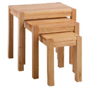 Unbranded Campania Rubberwood Nest Set Of 3 Tables