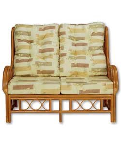Rattan frame with solid foam seats.100% cotton cov