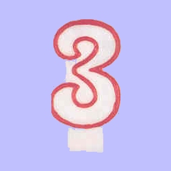 Candle - Numeral 3