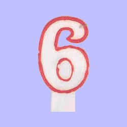 Candle - Numeral 6