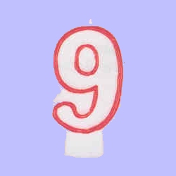 Candle - Numeral 9