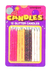Candles - Assorted glitter