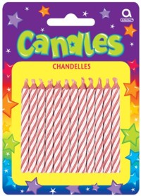 Lots of lovely pink candles for little girls and babies.