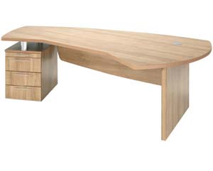 Unbranded Canning executive desk with fixed pedestal