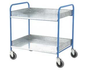 Unbranded Canteen trolley galvanised trays
