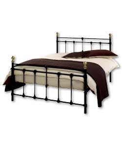 Canterbury Black Single Bedstead - Pillowtop Mattress