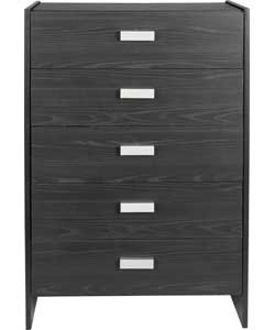 Unbranded Capella 5 Drawer Chest - Black Ash