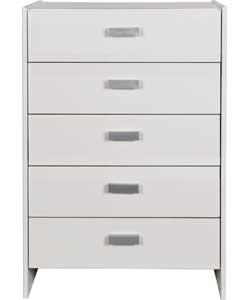Unbranded Capella 5 Drawer Chest - Soft White