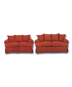 Capri 2 Piece Suite Terracotta