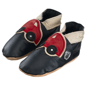 Car Leather Shoes- Navy- 0-6 Months