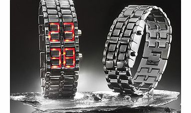 Unbranded Carbon Steel LED Wristwatch
