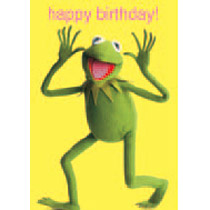 Unbranded Card - Muppets - Happy birthday kermit