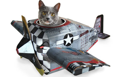 Unbranded Cardboard Classics Cat Playhouse Aeroplane