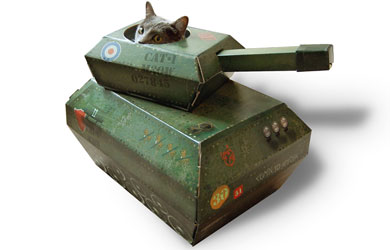 Unbranded Cardboard Classics Cat Playhouse Tank