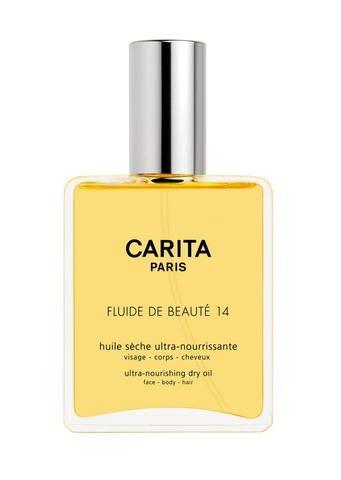 Nourishing and comforting oil, for face, body and hairThe flagship product of Carita, Fluide de