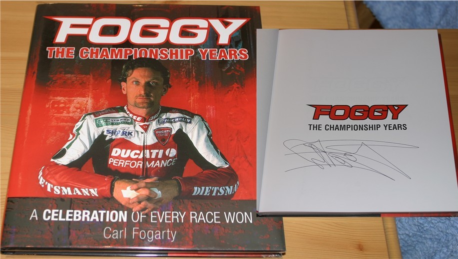 CARL FOGARTY SIGNED FOGGY HARDBACK BOOK