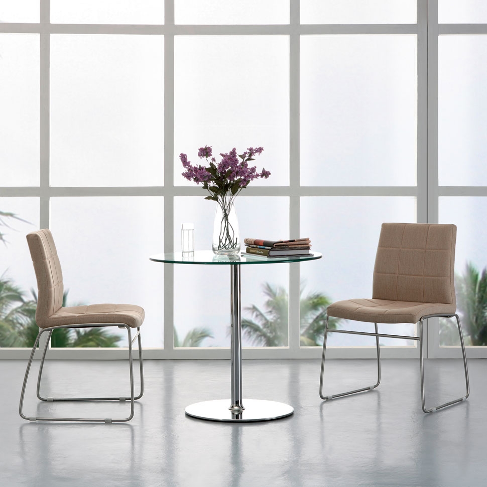 Unbranded Carlos Circular Glass Top Dining Table