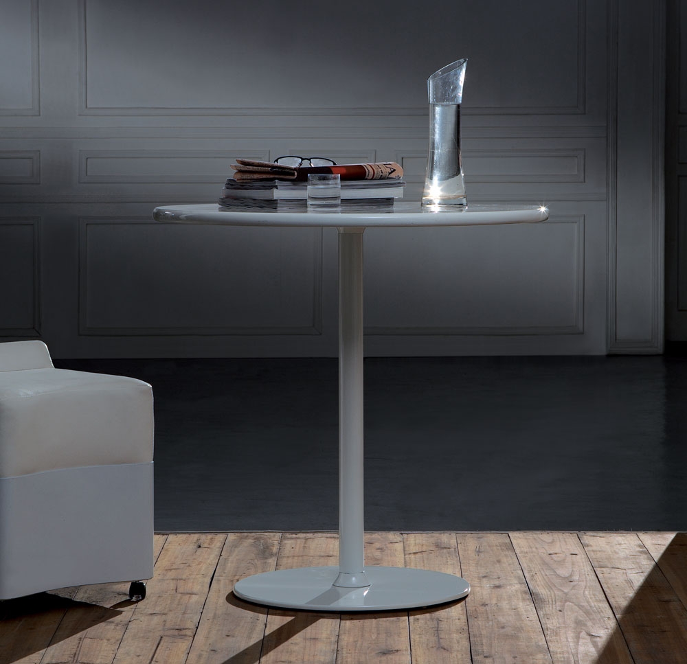 Unbranded Carlos Circular Gloss White Dining Table