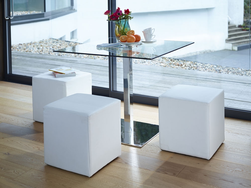 Unbranded Carlos Square Glass Top Dining Table